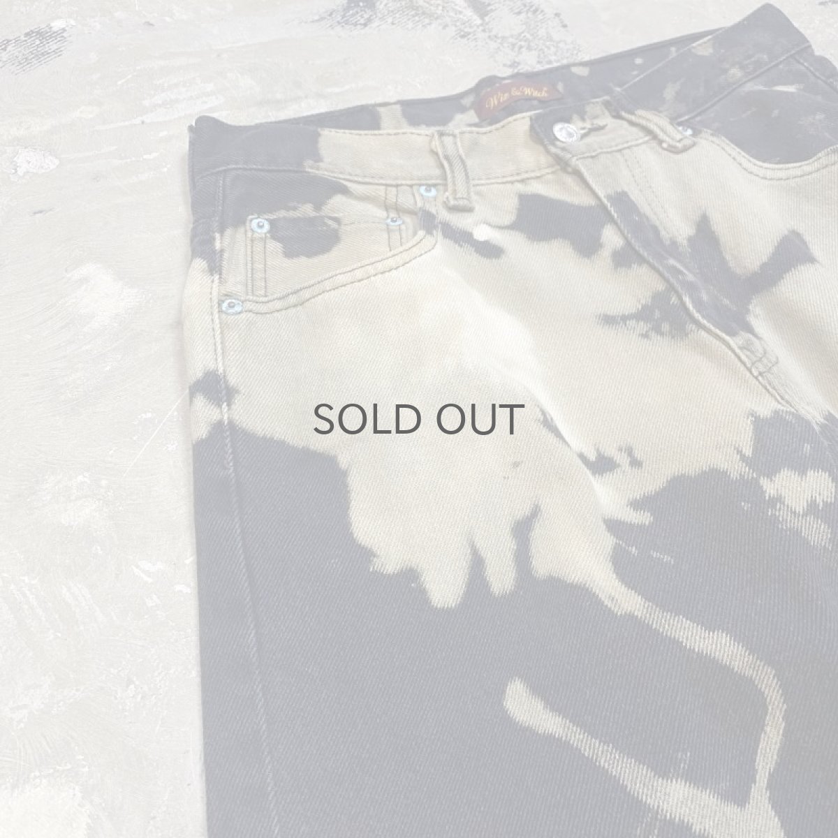 画像3: 【Wiz&Witch】"DIRTY BEAUTIFUL" BLEACH BLACK DENIM PANTS / W30 (3)