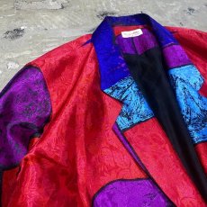 画像3: 90's PICASSO ART PATTERN TAILORED JACKET / Mens L (3)