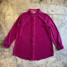 画像1: VELVET COLOR OVER DESIGN SHIRT / Ladies L (1)