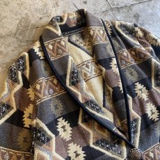 画像3: ALL OVER NATIVE PATTERN GOBELIN CONCHO JACKET / Ladies L  (3)