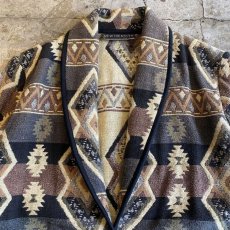 画像6: ALL OVER NATIVE PATTERN GOBELIN CONCHO JACKET / Ladies L  (6)