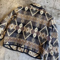 画像8: ALL OVER NATIVE PATTERN GOBELIN CONCHO JACKET / Ladies L  (8)