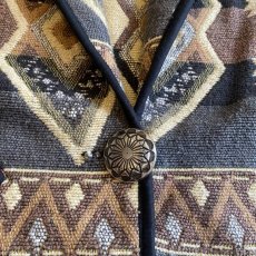 画像9: ALL OVER NATIVE PATTERN GOBELIN CONCHO JACKET / Ladies L  (9)