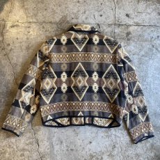 画像2: ALL OVER NATIVE PATTERN GOBELIN CONCHO JACKET / Ladies L  (2)