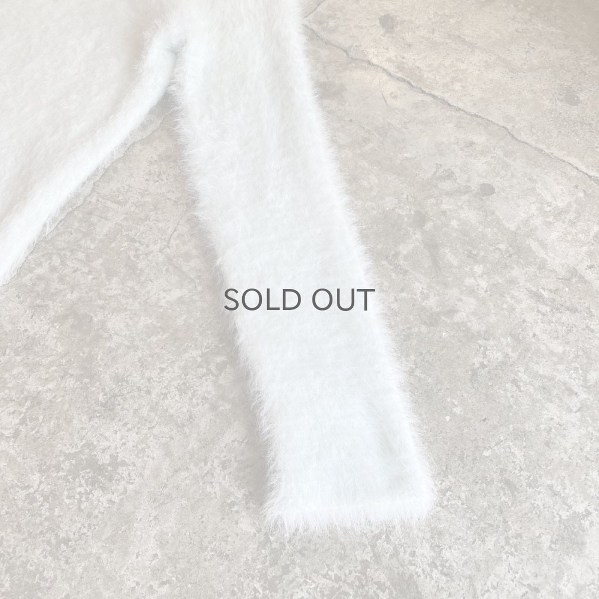 画像7: PALE TONE COLOR LONG SHAGGY DESIGN KNIT / Ladies S (7)