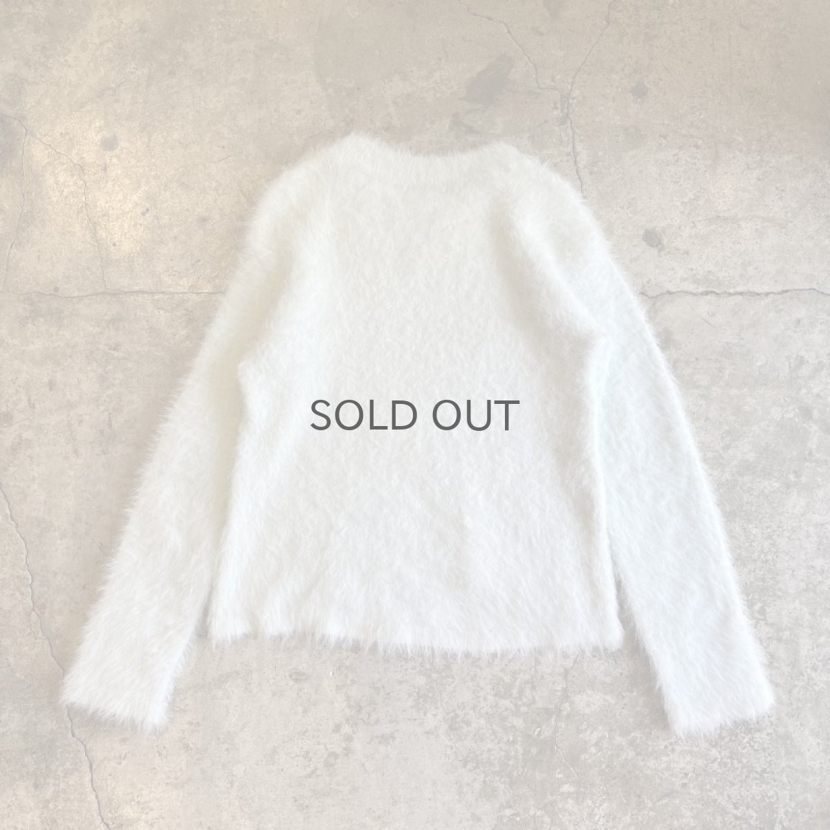 画像2: PALE TONE COLOR LONG SHAGGY DESIGN KNIT / Ladies S (2)