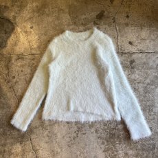 画像1: PALE TONE COLOR LONG SHAGGY DESIGN KNIT / Ladies S (1)