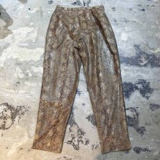 画像2: PYTHON PATTERN TAPERED SILHOUETTE PANTS / W30 (2)