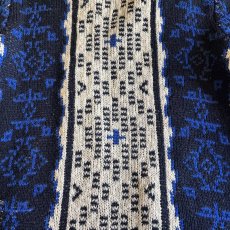 画像11: MIX COLOR NATIVE PATTERN POINT FRINGE DESIGN LONG CARDIGAN / Ladies M (11)