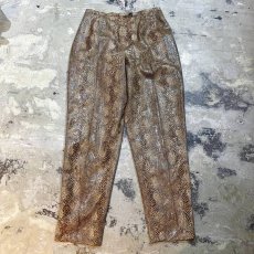 画像1: PYTHON PATTERN TAPERED SILHOUETTE PANTS / W30 (1)
