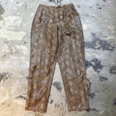 画像1: PYTHON PATTERN TAPERED SILHOUETTE PANTS / W30 (1)