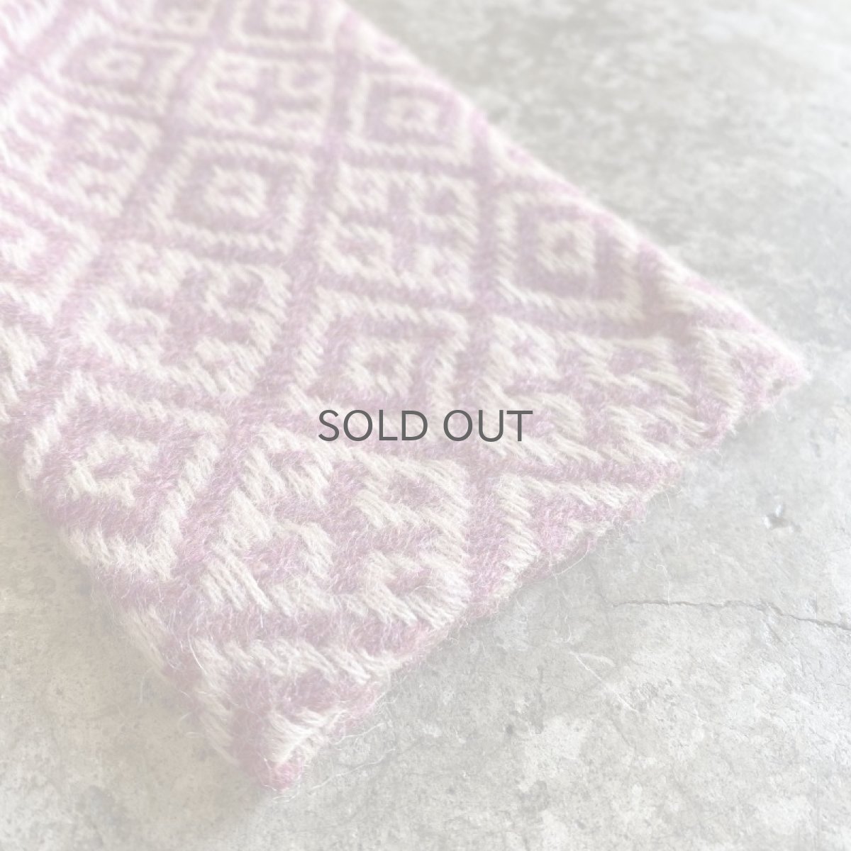 画像7: OLD ALL OVER PATTERN LACE UP DESIGN KNIT TOPS / Ladies S (7)