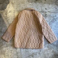 画像2: BEIGE COLOR QUILTING DESIGN ZIP UP JACKET / Ladies L (2)