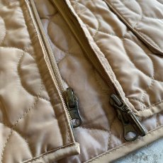 画像9: BEIGE COLOR QUILTING DESIGN ZIP UP JACKET / Ladies L (9)