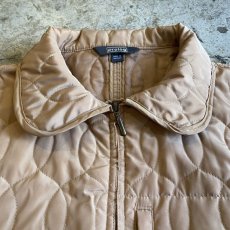 画像6: BEIGE COLOR QUILTING DESIGN ZIP UP JACKET / Ladies L (6)