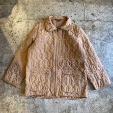 画像1: BEIGE COLOR QUILTING DESIGN ZIP UP JACKET / Ladies L (1)