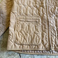 画像5: BEIGE COLOR QUILTING DESIGN ZIP UP JACKET / Ladies L (5)