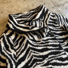 画像3: ZEBRA PATTERN KNIT DESIGN JACKET / Ladies XL(L) (3)