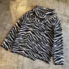 画像4: ZEBRA PATTERN KNIT DESIGN JACKET / Ladies XL(L) (4)