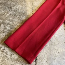 画像6: RED COLOR TUCK DESIGN BELT PANTS / W29 (6)