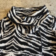 画像6: ZEBRA PATTERN KNIT DESIGN JACKET / Ladies XL(L) (6)