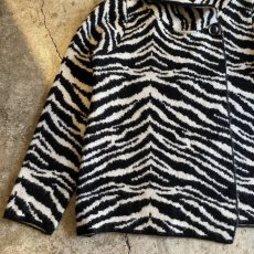 画像5: ZEBRA PATTERN KNIT DESIGN JACKET / Ladies XL(L) (5)