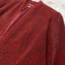 画像4: BOTANICAL PATTERN JACQUARD NO COLLAR JACKET / Mens L (4)