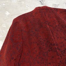 画像9: BOTANICAL PATTERN JACQUARD NO COLLAR JACKET / Mens L (9)