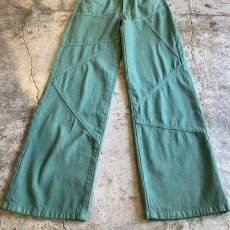 画像10: GREEN COLOR DESIGN DENIM PANTS / W26 (10)