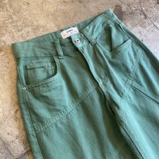 画像3: GREEN COLOR DESIGN DENIM PANTS / W26 (3)