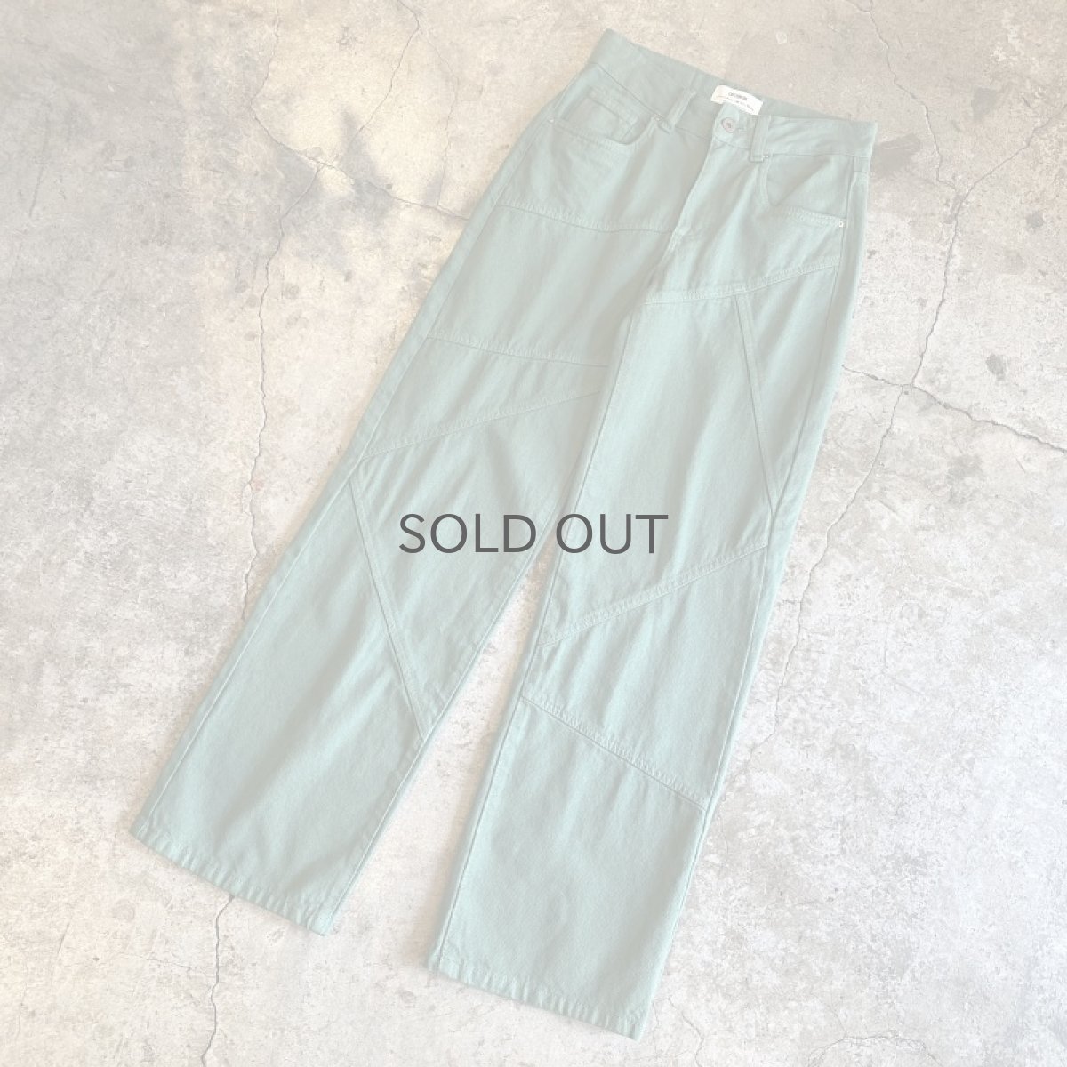 画像4: GREEN COLOR DESIGN DENIM PANTS / W26 (4)