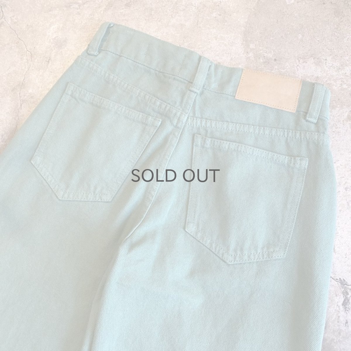 画像9: GREEN COLOR DESIGN DENIM PANTS / W26 (9)