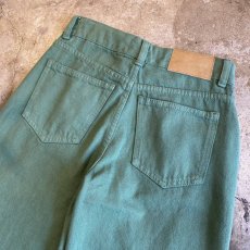 画像9: GREEN COLOR DESIGN DENIM PANTS / W26 (9)