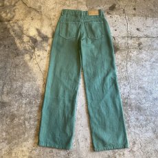 画像2: GREEN COLOR DESIGN DENIM PANTS / W26 (2)