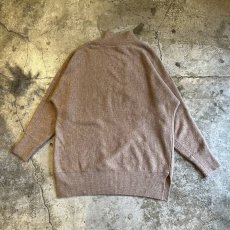 画像2: DOLMAN SLEEVE DESIGN HALF NECK KNIT SWEATER / Ladies L(XL) (2)