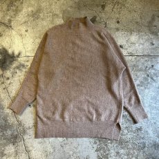 画像1: DOLMAN SLEEVE DESIGN HALF NECK KNIT SWEATER / Ladies L(XL) (1)