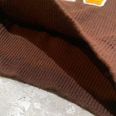 画像8: BROWN COLOR LETTERED KNIT SWEATER / Mens L (8)