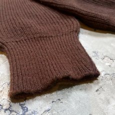 画像7: BROWN COLOR LETTERED KNIT SWEATER / Mens L (7)