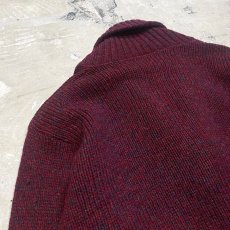 画像9: 90's BURGUNDY SHAWL COLLAR KNIT CARDIGAN/ Mens L / MADE IN USA (9)