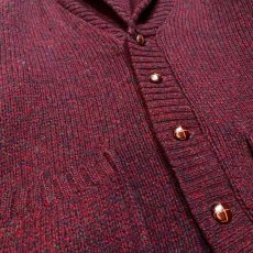 画像5: 90's BURGUNDY SHAWL COLLAR KNIT CARDIGAN/ Mens L / MADE IN USA (5)