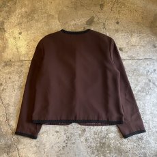 画像2: BROWN COLOR POINT CHINA EMBROIDERY DESIGN JACKET / Ladies L (2)