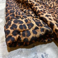 画像7: LEOPARD PATTERN RIDERS STYLE QUILTING JACKET / Mens L / MADE IN FRANCE (7)