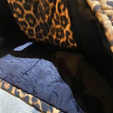 画像8: LEOPARD PATTERN RIDERS STYLE QUILTING JACKET / Mens L / MADE IN FRANCE (8)