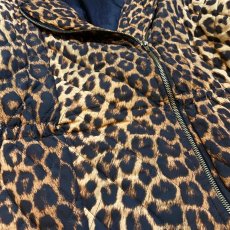 画像5: LEOPARD PATTERN RIDERS STYLE QUILTING JACKET / Mens L / MADE IN FRANCE (5)