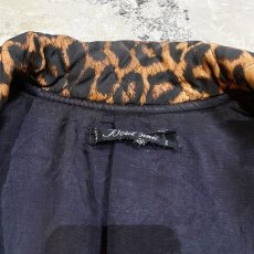 画像10: LEOPARD PATTERN RIDERS STYLE QUILTING JACKET / Mens L / MADE IN FRANCE (10)