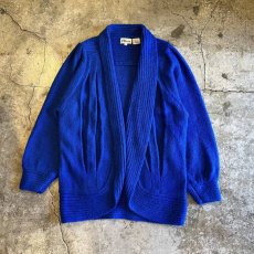 画像1: SHAWL COLLAR DESIGN COLOR KNIT CARDIGAN / Ladies M(L) (1)