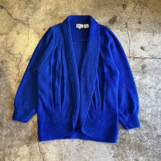 画像1: SHAWL COLLAR DESIGN COLOR KNIT CARDIGAN / Ladies M(L) (1)