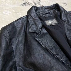 画像3: BLACK LEATHER 2B TAILORED JACKET / Mens XL(L) (3)