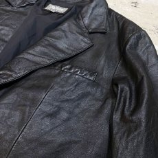 画像4: BLACK LEATHER 2B TAILORED JACKET / Mens XL(L) (4)