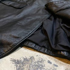 画像8: BLACK LEATHER 2B TAILORED JACKET / Mens XL(L) (8)